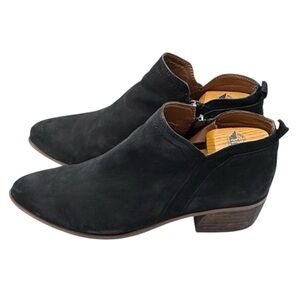 Franco Sarto Laslo Black Suede Ankle Booties